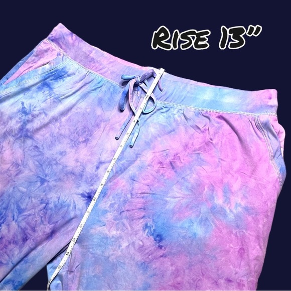 ⭐️HP⭐️NWT Ninexis light weight tie dye joggers in blue, purple and pink. Size 1X - Picture 5 of 8